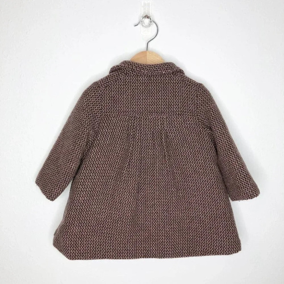 Catimini coat wool blend brown and pink size 18 months - Picture 2 of 9